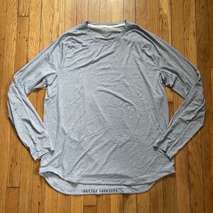 Lululemon Mens XL Better Every Day Long Sleeve Shirt Blue/Gray Soft Stretch EUC